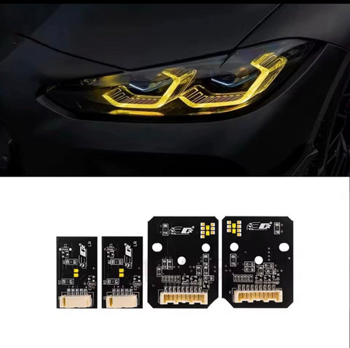 BMW G22/G23/G26/G80/G82 CSL Yellow DRL Boards (Laser Headlights)