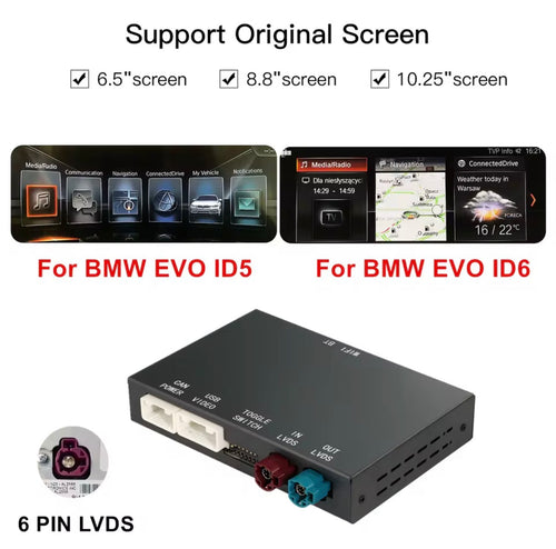 BMW NBT EVO ID5/ID6 Wireless Apple CarPlay & Android Auto Retrofit Kit