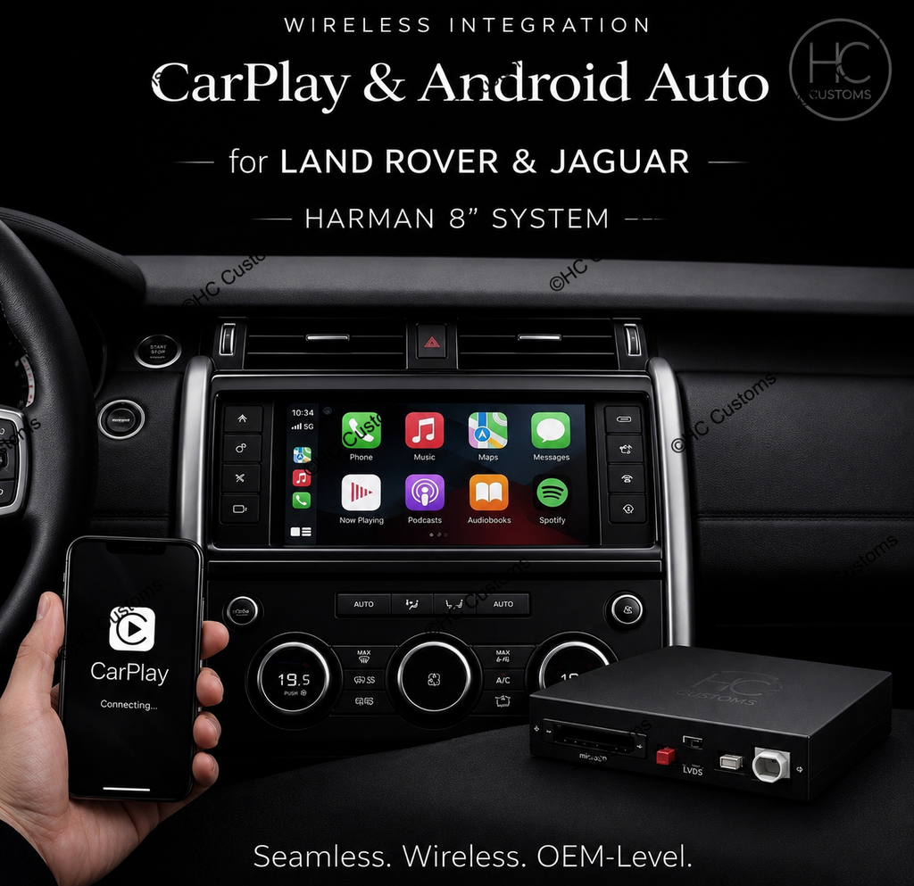 Wireless Apple CarPlay & Android Auto for Land Rover & Jaguar (8” Harman Systems)