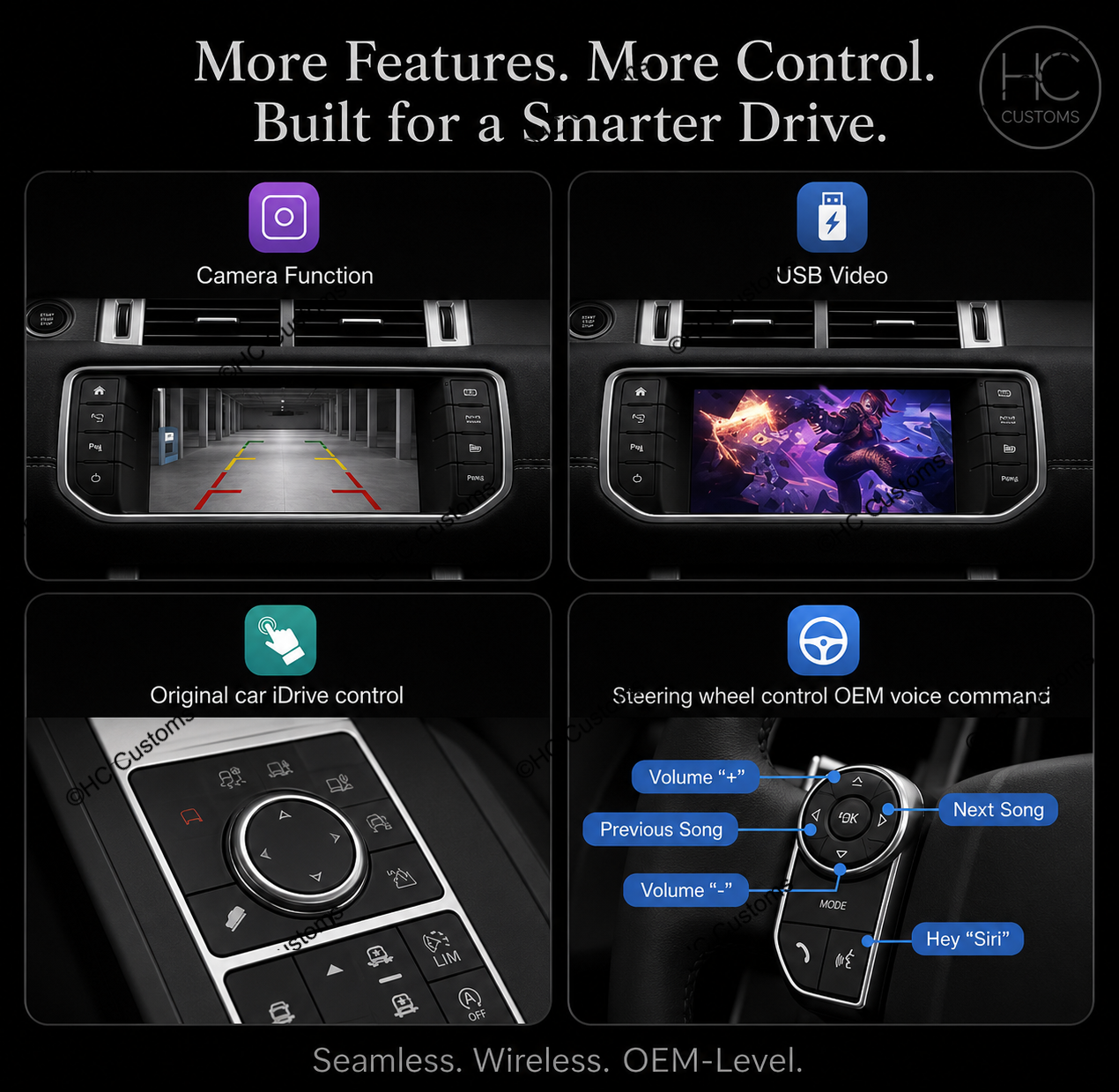Wireless Apple CarPlay & Android Auto for Land Rover & Jaguar (8” Harman Systems)
