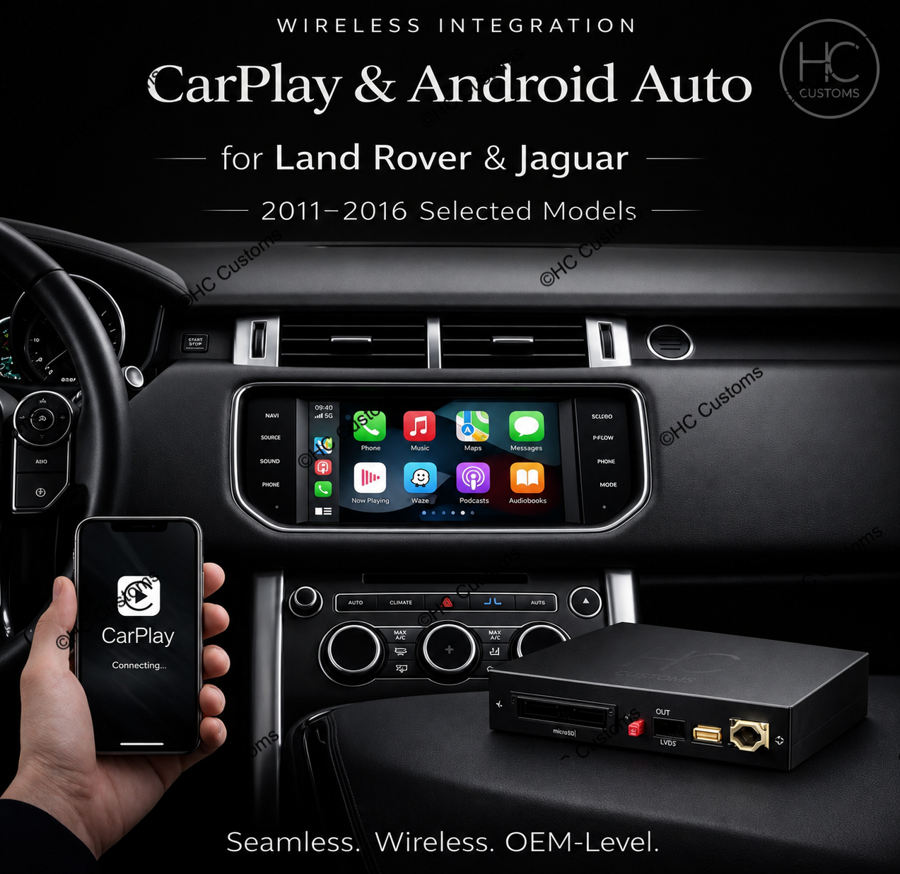 Wireless Apple CarPlay & Android Auto Module for Land Rover & Jaguar (Bosch System)