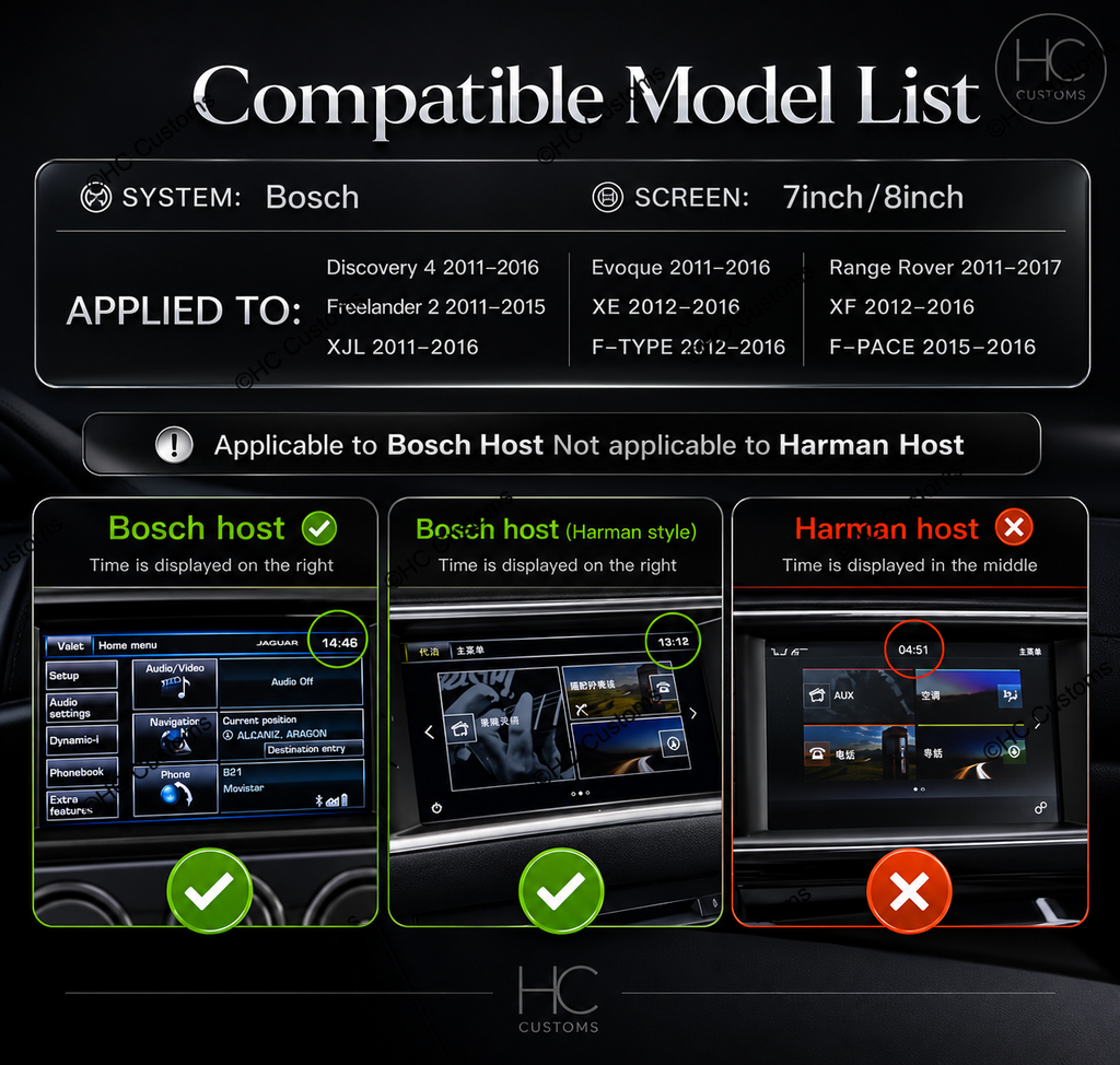Wireless Apple CarPlay & Android Auto Module for Land Rover & Jaguar (Bosch System)