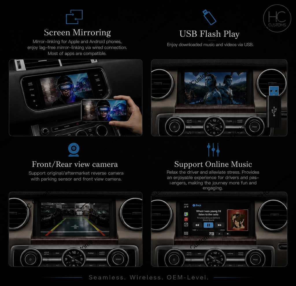 Wireless Apple CarPlay & Android Auto Module for Land Rover & Jaguar (Bosch System)