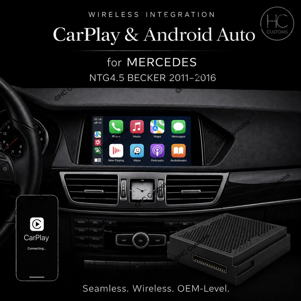 Wireless Apple CarPlay & Android Auto Module for Mercedes NTG4.5 (Becker System, 2011–2016)