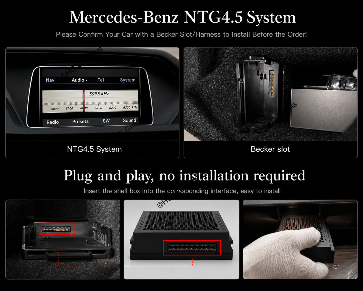 Wireless Apple CarPlay & Android Auto Module for Mercedes NTG4.5 (Becker System, 2011–2016)