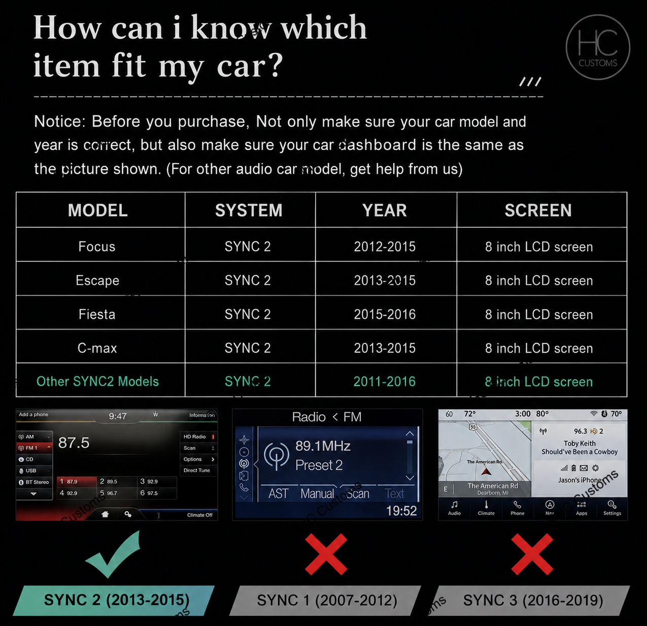 Wireless Apple CarPlay & Android Auto Retrofit Module for Ford SYNC 2 (Focus, Fiesta & Edge)